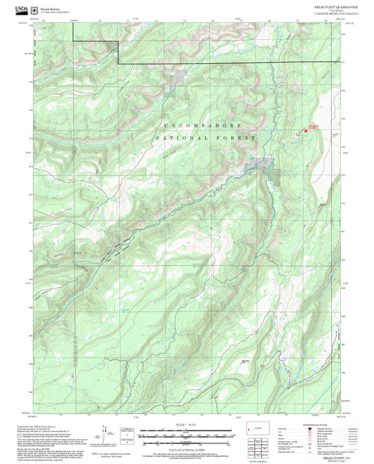 2025 Forest Service Topo Map of Kelso Point Colorado
