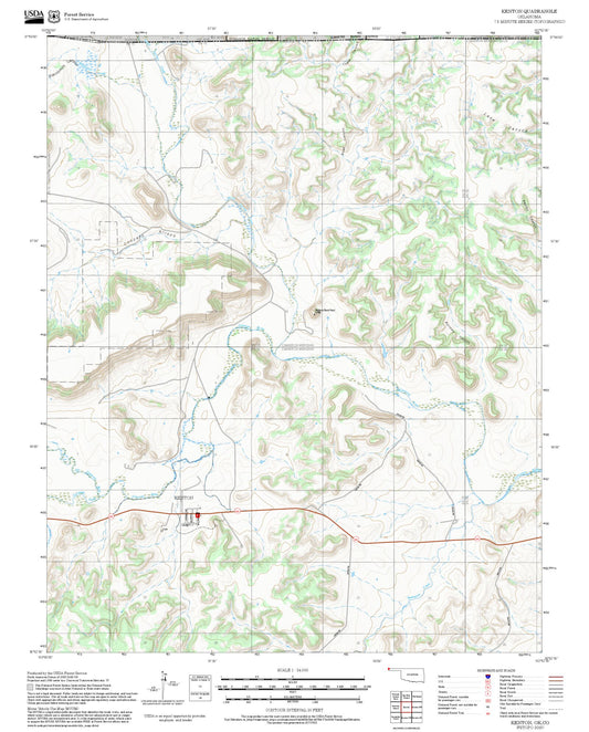 2025 Forest Service Topo Map of Kenton Oklahoma