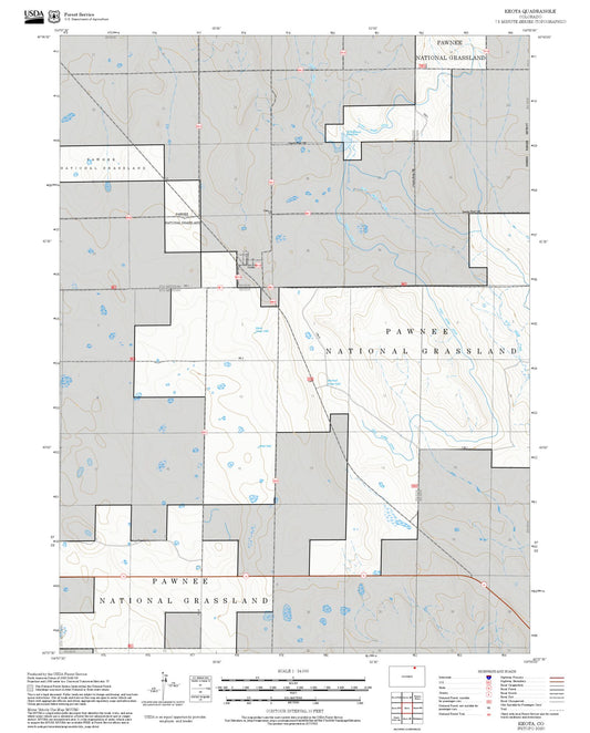 2025 Forest Service Topo Map of Keota Colorado