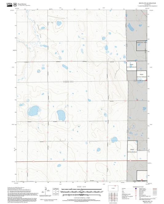 2025 Forest Service Topo Map of Keota NW Colorado