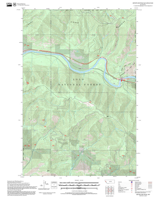 2025 Forest Service Topo Map of Keystone Peak Montana