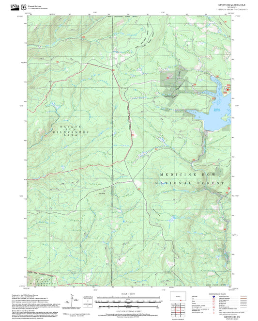 2025 Forest Service Topo Map of Keystone Wyoming