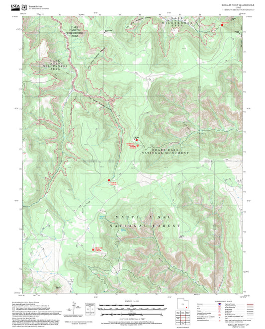2025 Forest Service Topo Map of Kigalia Point Utah