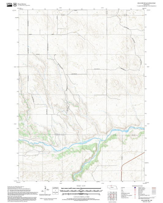 2025 Forest Service Topo Map of Kilgore SE Nebraska