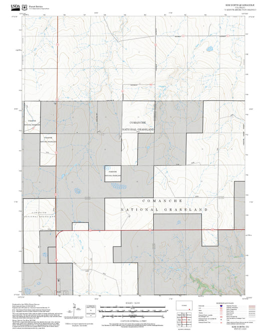 2025 Forest Service Topo Map of Kim North Colorado
