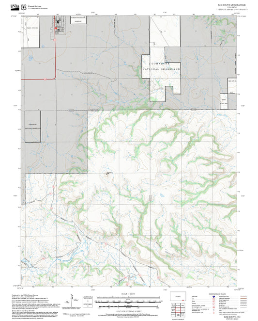 2025 Forest Service Topo Map of Kim South Colorado