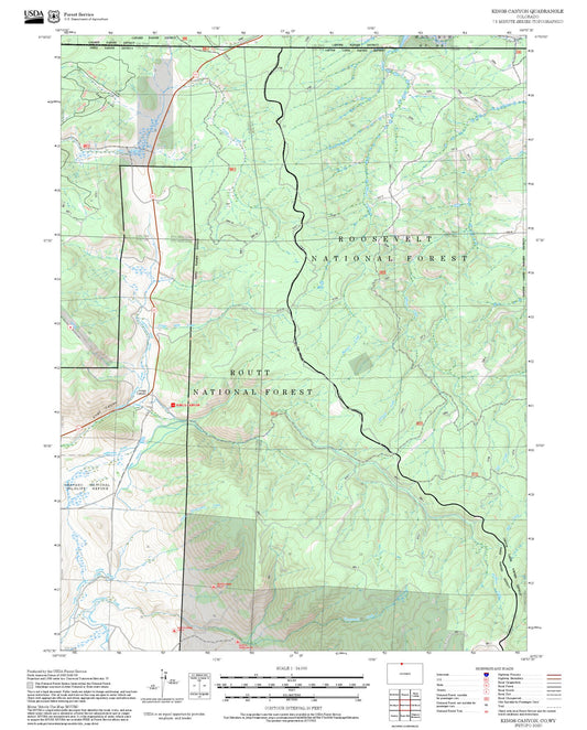 2025 Forest Service Topo Map of Kings Canyon Colorado