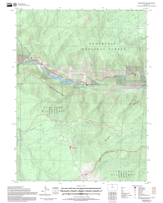 2025 Forest Service Topo Map of Kinikinik Colorado