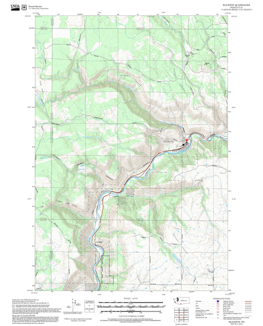 2025 Forest Service Topo Map of Klickitat Washington