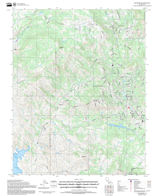 2025 Forest Service Topo Map of Knowles California