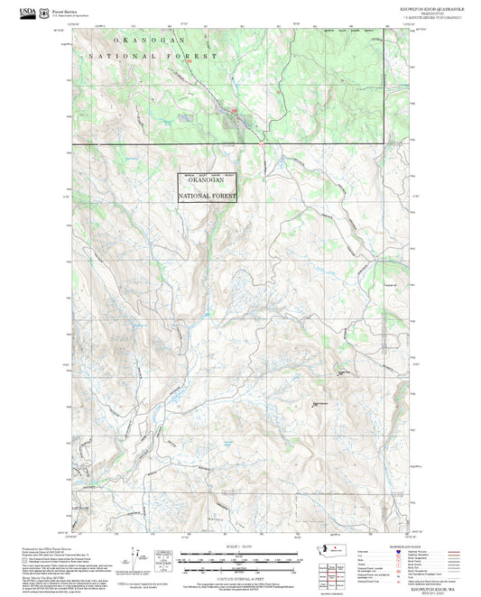 2025 Forest Service Topo Map of Knowlton Knob Washington