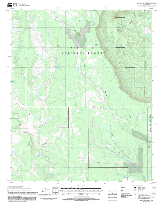 2025 Forest Service Topo Map of Laguna Ortiz New Mexico