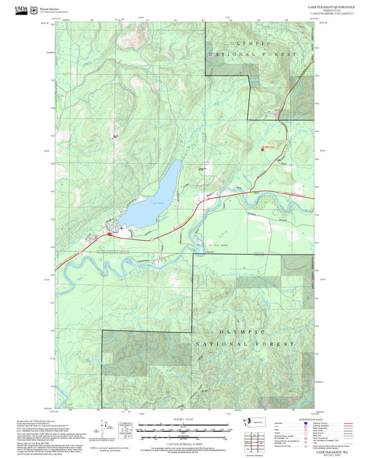 2025 Forest Service Topo Map of Lake Pleasant Washington