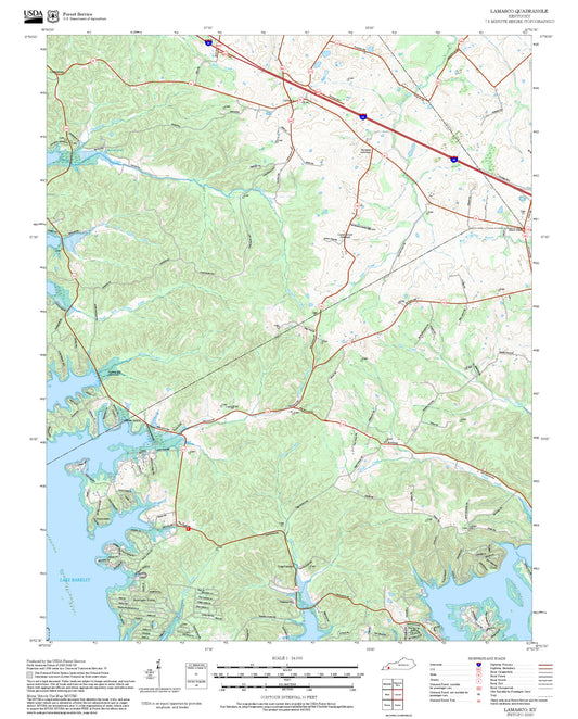 2025 Forest Service Topo Map of Lamasco Kentucky