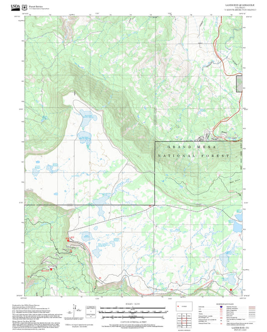 2025 Forest Service Topo Map of Lands End Colorado