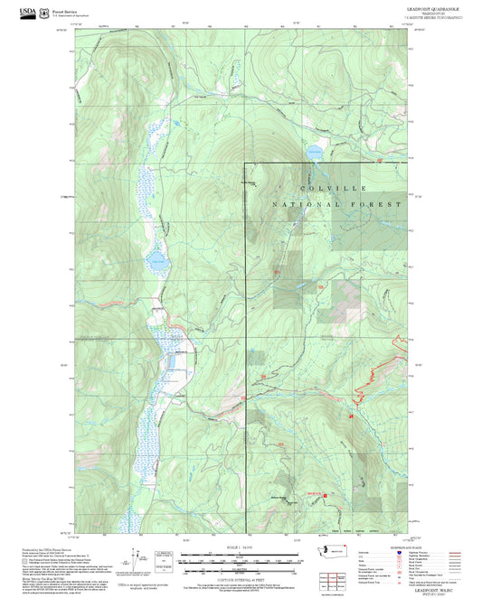 2025 Forest Service Topo Map of Leadpoint Washington