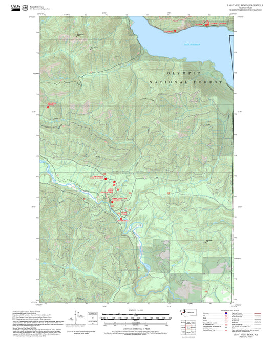 2025 Forest Service Topo Map of Lightning Peak Washington