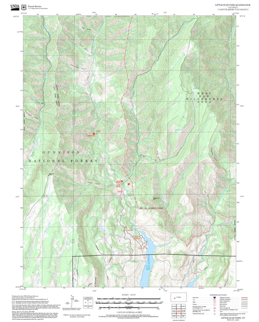2025 Forest Service Topo Map of Little Soap Park Colorado