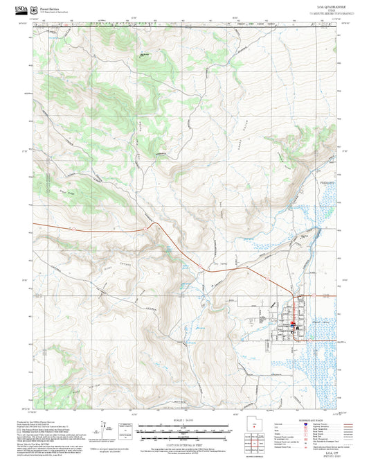 2025 Forest Service Topo Map of Loa Utah