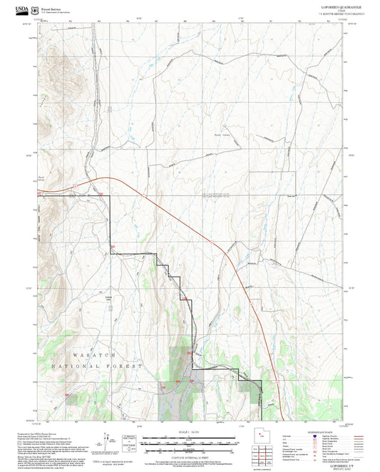 2025 Forest Service Topo Map of Lofgreen Utah