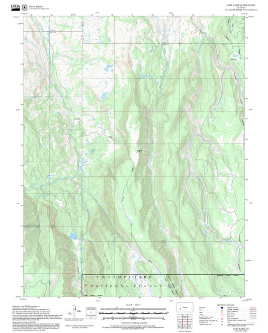 2025 Forest Service Topo Map of Lost Lake Colorado