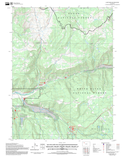 2025 Forest Service Topo Map of Lost Park Colorado
