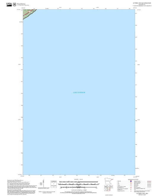 2025 Forest Service Topo Map of Lutsen OE S Minnesota