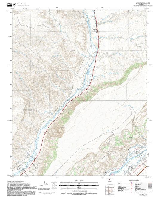 2025 Forest Service Topo Map of Lyden New Mexico