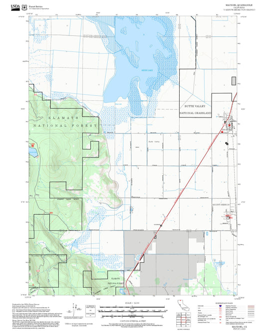 2025 Forest Service Topo Map of MacDoel California