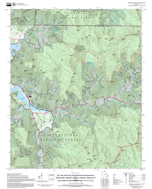 2025 Forest Service Topo Map of Macedonia Georgia
