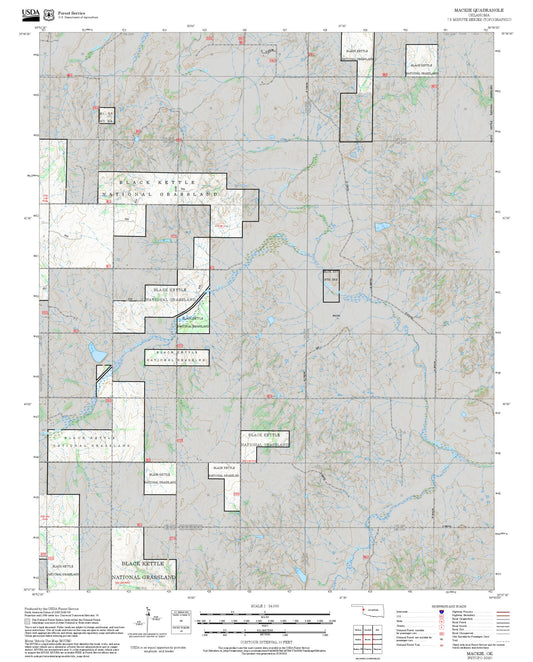 2025 Forest Service Topo Map of Mackie Oklahoma