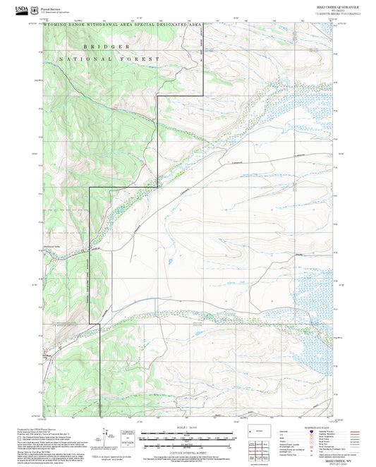 2025 Forest Service Topo Map of Maki Creek Wyoming