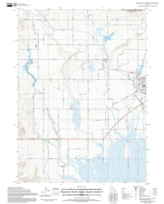 2025 Forest Service Topo Map of Malad City West Idaho
