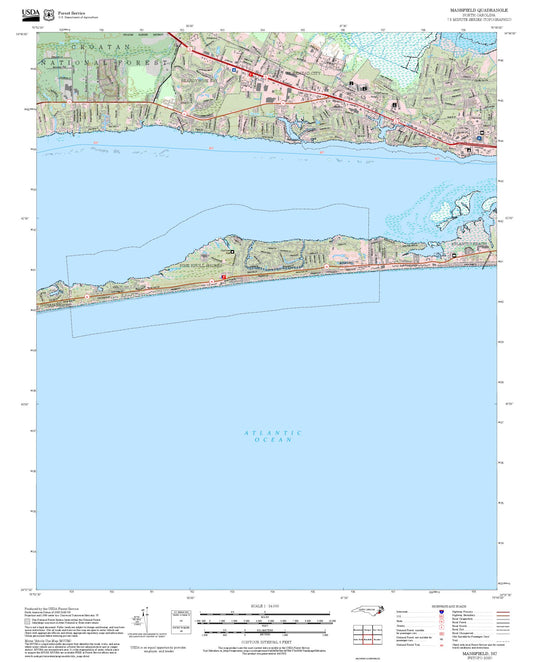 2025 Forest Service Topo Map of Mansfield North Carolina