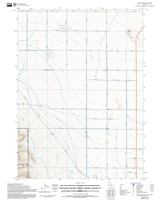 2025 Forest Service Topo Map of Marion Idaho