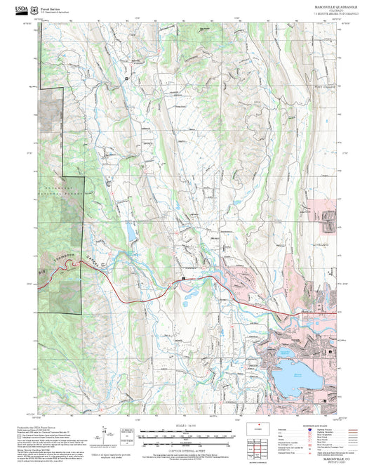 2025 Forest Service Topo Map of Masonville Colorado