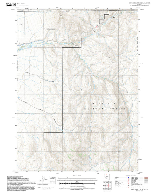 2025 Forest Service Topo Map of McConnell Peak Nevada