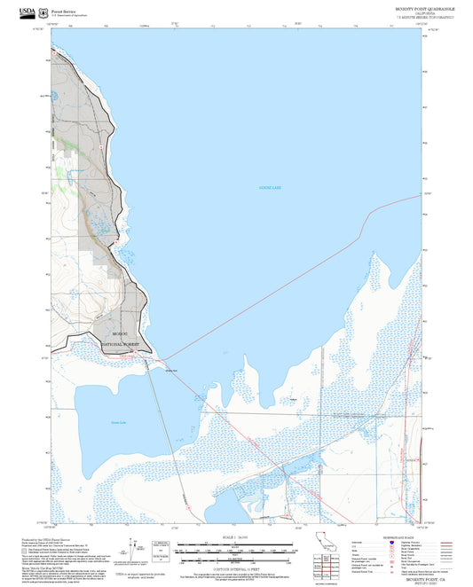 2025 Forest Service Topo Map of McGinty Point California