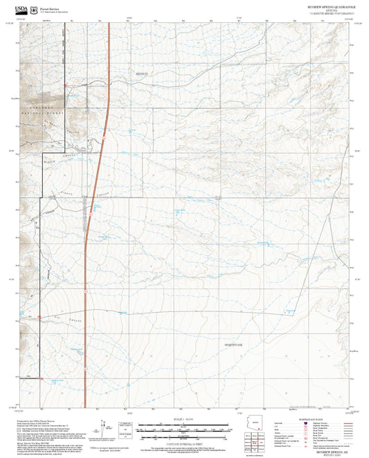 2025 Forest Service Topo Map of McGrew Spring Arizona