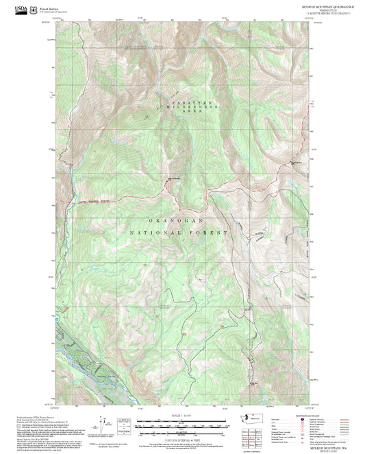 2025 Forest Service Topo Map of McLeod Mountain Washington