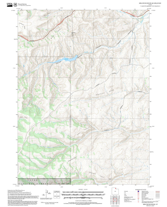 2025 Forest Service Topo Map of Meachum Ridge Utah
