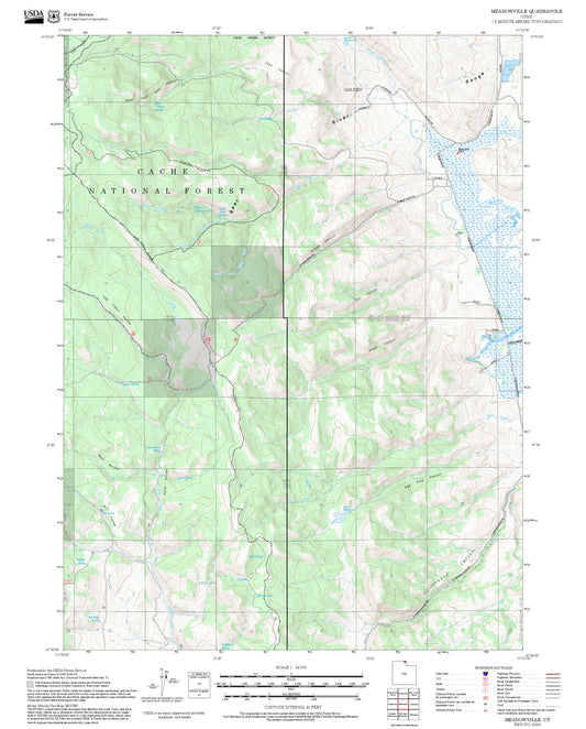 2025 Forest Service Topo Map of Meadowville Utah