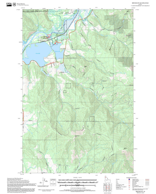 2025 Forest Service Topo Map of Medimont Idaho