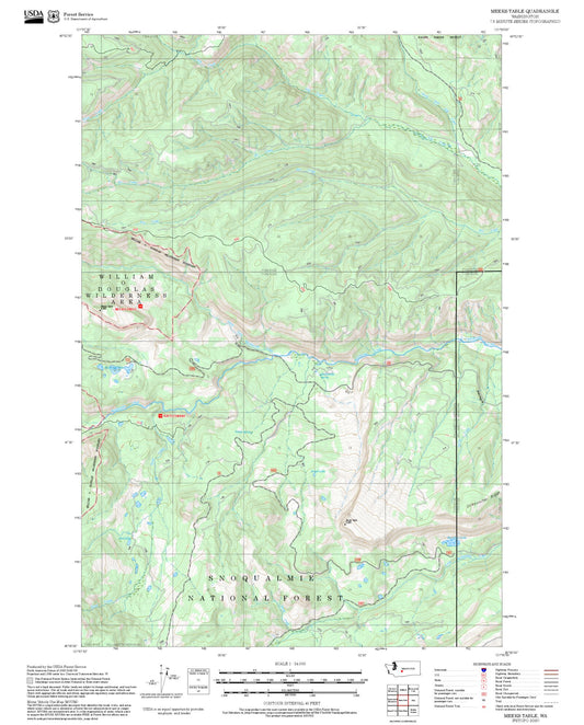 2025 Forest Service Topo Map of Meeks Table Washington