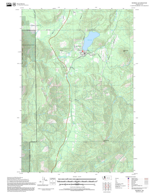 2025 Forest Service Topo Map of Mineral Washington