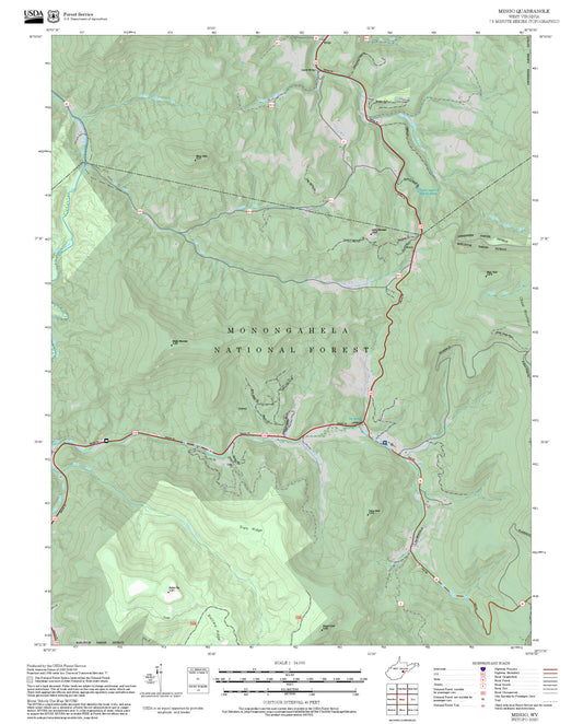 2025 Forest Service Topo Map of Mingo West Virginia