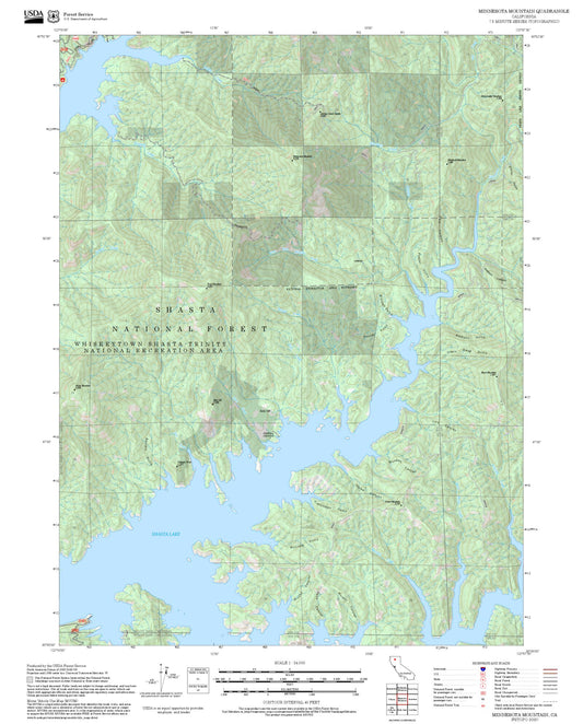 2025 Forest Service Topo Map of Minnesota Mountain California