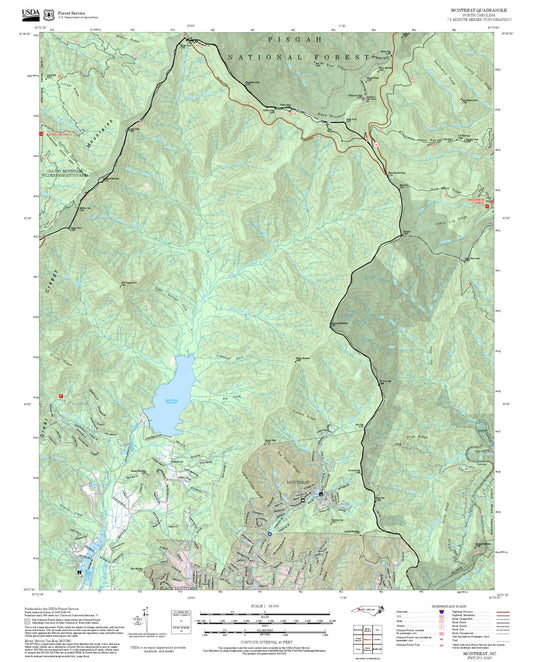 2025 Forest Service Topo Map of Montreat North Carolina
