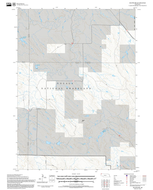 2025 Forest Service Topo Map of Montrose Nebraska