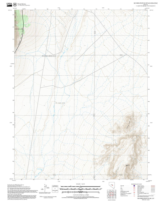 2025 Forest Service Topo Map of Moores Station SW Nevada